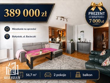 Na sprzedaż przestronne 2 pokoje z balkonem i dużym potencjałem mieszkanie Białystok, Leśna Dolina