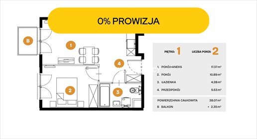 Polecam nowoczesne 2-pokojowe mieszkanie z ogródkiem i strefą coworkingową mieszkanie Kraków, Bronowice, Bronowice, Na Błonie