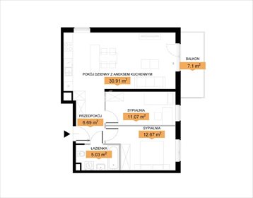 mieszkanie na sprzedaż 66m2 mieszkanie Łódź, Widzew