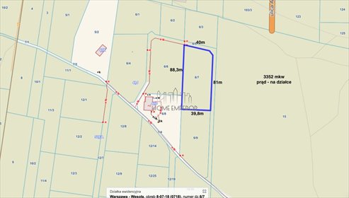 Działka leśna 3352 m² w Wesołej - polecam działka Warszawa, Wesoła, Torfowa