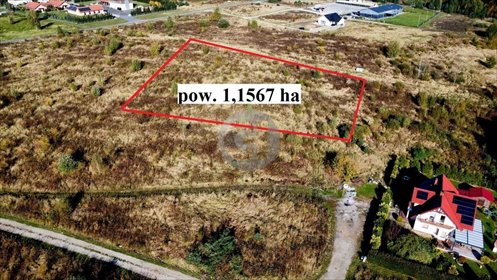 Działka inwestycyjna 11,6 ha z mediami, dojazd utwardzony działka Kłodawa