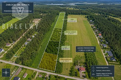 Polecam dużą działkę 11 285 m² z możliwością budowy domu w Zabłociu działka Zabłocie