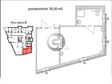 Atrakcyjny lokal usługowy 35 m2 z recepcją i WC lokal użytkowy Gorzów Wielkopolski, Górczyn