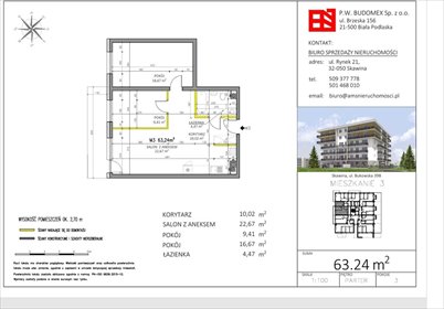 mieszkanie na sprzedaż 63m2 mieszkanie Skawina, Bukowska