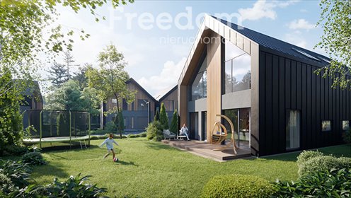 Nowoczesny dom 150 m2 z solarami, garażem i ogrodem dom Ciemne
