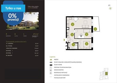 Nowoczesne 3-pokojowe mieszkanie w Bydgoszczy zapraszam mieszkanie Bydgoszcz, Flisy, Mińska