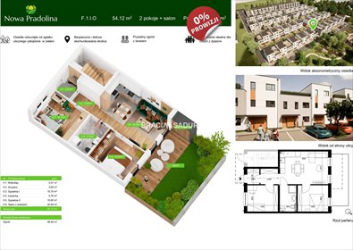 Na sprzedaż nowe 3-pokojowe mieszkanie z ogródkiem 54 m² w Tarnowie mieszkanie Tarnów, Zabłocie, Skrzyszowska