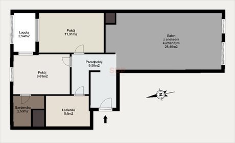 mieszkanie na sprzedaż 68m2 mieszkanie Wrocław, Stare Miasto, Powstańców Śląskich