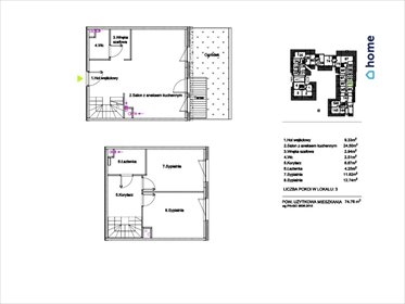 mieszkanie na sprzedaż 75m2 mieszkanie Warszawa, Praga-Południe, Podskarbińska