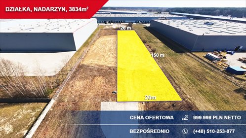 działka na sprzedaż 3834m2 działka Nadarzyn, Komorowska