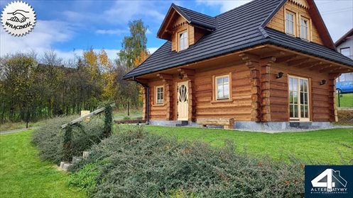 Urokliwy dom z bala z ogrodem, kominkiem i nowoczesnymi udogodnieniami dom Lipowa, Róży