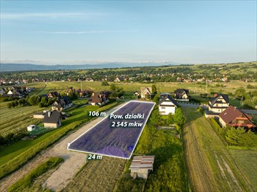 Działka inwestycyjna pod 4 domy z mediami, Szaflary działka Szaflary, Palenice