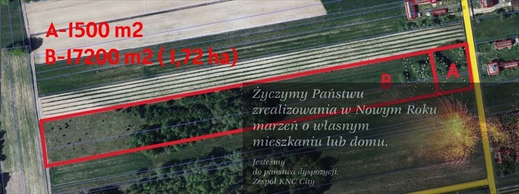 działka na sprzedaż 1500m2 działka Kozioł