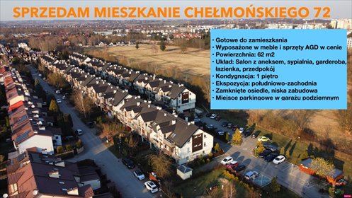 mieszkanie na sprzedaż 62m2 mieszkanie Kraków, Krowodrza, Chełmońskiego