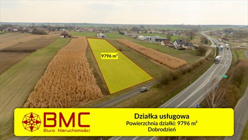 Polecam działkę inwestycyjno-mieszkaniową przy DK46 w Dobrodzieniu działka Dobrodzień, Szemrowicka