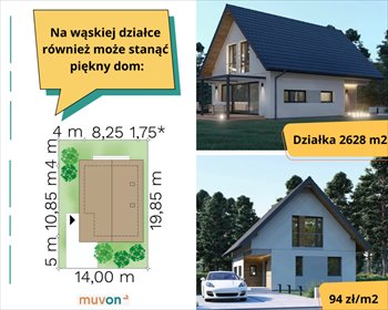 działka na sprzedaż 2628m2 działka Klonów