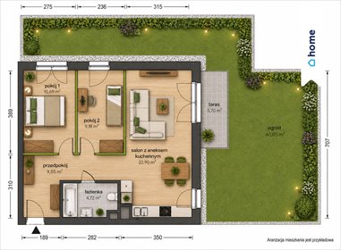 Nowoczesne 3-pokojowe mieszkanie z dużym ogrodem (70 m²) w Katowicach mieszkanie Katowice, Brynów, Meteorologów
