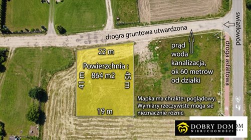Na sprzedaż działka 871 m² pod dom z ogrodem, media, cicha okolica działka Brańsk