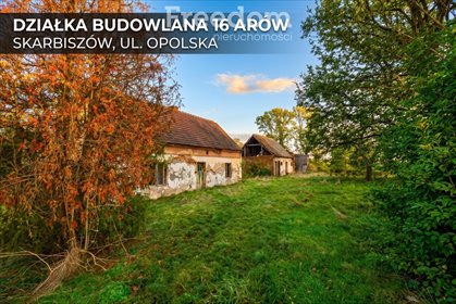 Działka 1600 m² z projektem domu i mediami (Skarbiszów) działka Skarbiszów