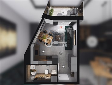 Sprzedam 26 m² apartament w Wiślane Tarasy 2.0 z tarasem i ogródkiem mieszkanie Kraków, Grzegórzki, Grzegórzecka