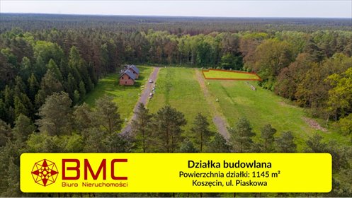 działka na sprzedaż 1145m2 działka Koszęcin, Piaskowa