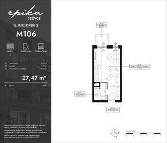 mieszkanie na sprzedaż 27m2 mieszkanie Poznań, Jeżyce, Józefa Kraszewskiego