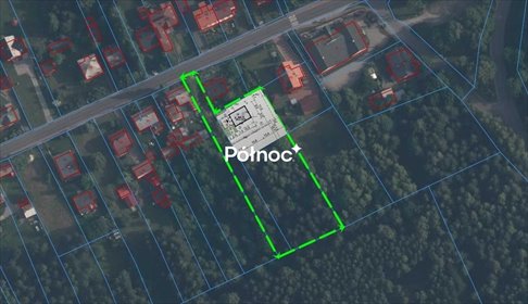 Działka 40 arów z projektem domu 180 m2 - Krążek działka Krążek