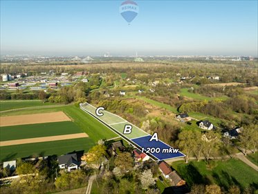 działka na sprzedaż 1199m2 działka Kraków, Nowa Huta, Suchy Jar