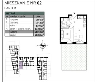 mieszkanie na sprzedaż 28m2 mieszkanie Lublin, Ponikwoda, Rumiankowa