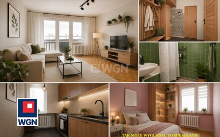 Dwupokojowe mieszkanie 49,41 m² z balkonem - Radomsko mieszkanie Radomsko, Jagiellońska