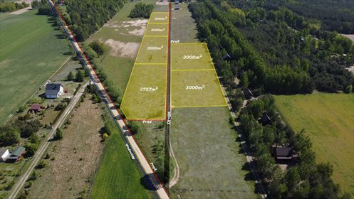 Do sprzedania działki 3000 m² w spokojnej okolicy działka Popielżyn-Zawady