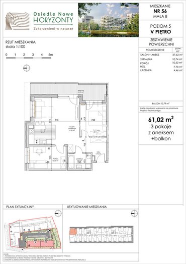 mieszkanie na sprzedaż 61m2 mieszkanie Bydgoszcz, Fordońska