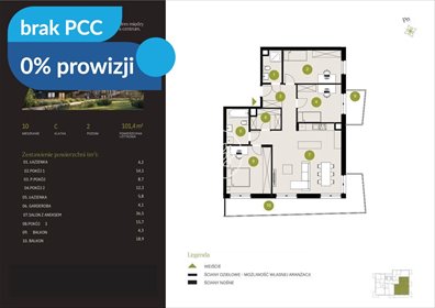 Nowoczesne 4-pokojowe mieszkanie z balkonem i ogródkiem mieszkanie Bydgoszcz, Flisy, Mińska