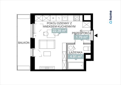 Nowoczesne 29 m2 w Katowicach z przestrzenią i udogodnieniami mieszkanie Katowice, ks. Piotra Skargi