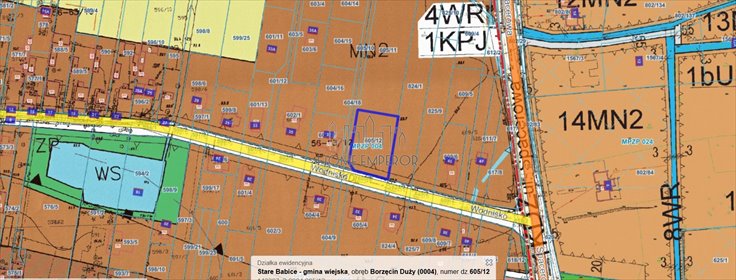 działka na sprzedaż 1499m2 działka Borzęcin Duży, Spacerowa