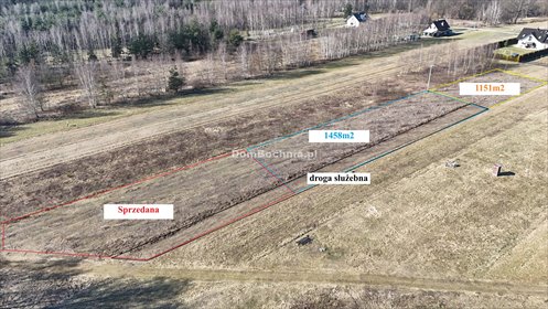 działka na sprzedaż 1151m2 działka Dąbrówka
