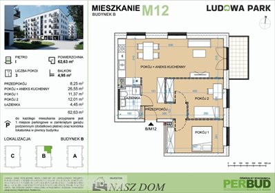 mieszkanie na sprzedaż 63m2 mieszkanie Zielona Góra, Centrum