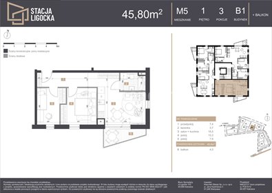 mieszkanie na sprzedaż 46m2 mieszkanie Katowice, Ligota, Ligocka
