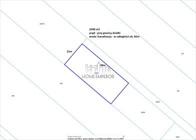 działka na sprzedaż 1048m2 działka Wyborów, Parkowa