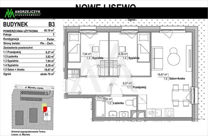mieszkanie na sprzedaż 45m2 mieszkanie Krokowa, Nowe Lisewo, Nowe Lisewo, Lisewo