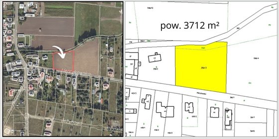 działka na sprzedaż 3712m2 działka Przybyszewo, Henrykowska