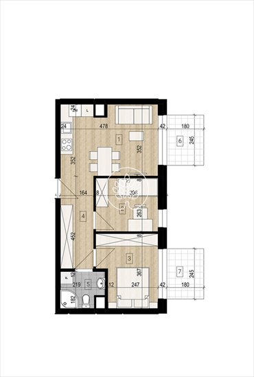 mieszkanie na sprzedaż 45m2 mieszkanie Bydgoszcz, Okole, Grunwaldzka