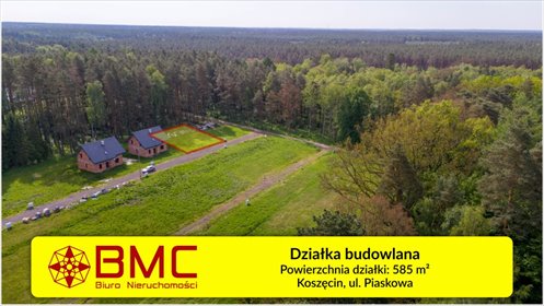 działka na sprzedaż 585m2 działka Koszęcin, Piaskowa