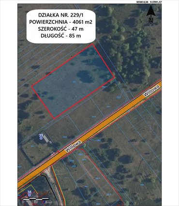 działka na sprzedaż 4061m2 działka Wieliszew, Wieliszew, Willowa