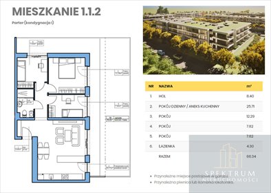 Mieszkanie czteropokojowe na sprzedaż Opole, Szczepanowice 66m2 Foto 2
