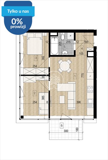Przestronne 3-pokojowe mieszkanie 45 m² w Bydgoszczy mieszkanie Bydgoszcz, Okole, Grunwaldzka