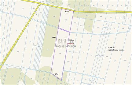 Polecam działkę 22 700 m² w Papierni, bez planu zagospodarowania działka Papiernia