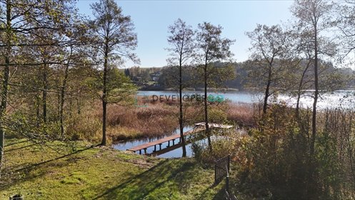 Działka nad jeziorem Garbas 3613 m² z pomostem działka Liski