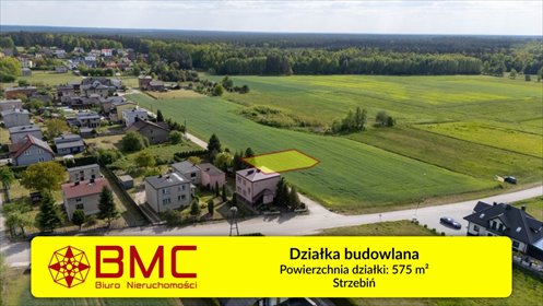 działka na sprzedaż 575m2 działka Strzebiń, Kościuszki
