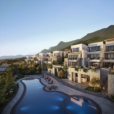 Nowoczesny 3-pokojowy apartament z widokiem na morze mieszkanie Girne, Alsancak, Girne, Cypr Północny